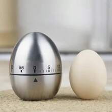 Cooking Tools Kitchen Timer Stainless Steel Egg 60 Minutes Mechanical Alarm Time Clock Counting Cute Kitchen Egg Timer - Multicolor - View 5