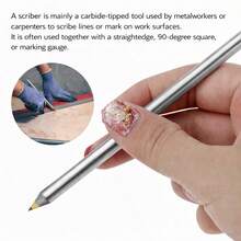 Alloy Carbide Scriber Pens Scribe Metal Wood Glass Tile Cutting Marker Hardwood Hand Tool For Precision Lettering - Silver - View 6