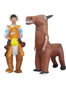 充气卡通动物、趣味骑乘玩具、角色扮演服装以及圣诞节和万圣节充气吉祥物套装 - 彩色 - 查看 1