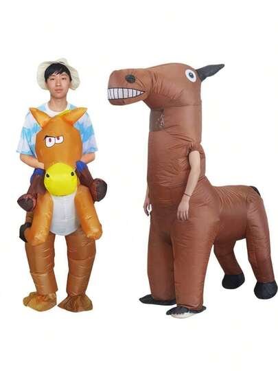 充气卡通动物、趣味骑马玩具、角色扮演服装，以及圣诞节和万圣节充气吉祥物套装