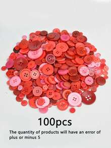 100/200/600pcs Mixed Size Round Resin Buttons - Bulk Assorted 2-Hole And 4-Hole Sewing Buttons, DIY Craft Buttons, Suitable For Clothing Repair, Scrapbooking, Decoration, Handmade Garment Embellishment, Jute Craft, Wedding Favors Sewing Kit Refill, Kindergarten Art Supplies, Party Decoration Accessories