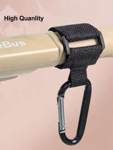 2个婴儿车挂钩，婴儿车挂夹，婴儿车配件，带可伸缩锁的通用婴儿车挂钩 - 黑色 - 查看 3