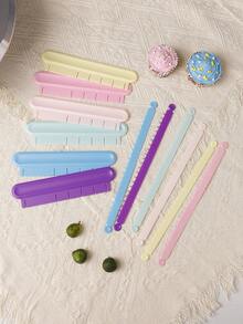 1 pieza/3 piezas Regla curva para medir fondant, herramienta para decorar pasteles, herramienta de repostería casera con escala de regla, herramienta de precisión ajustable en arco, disponible en varios colores, adecuada para decorar pasteles de cumpleaños, bodas, fondant, buttercream - Multicolor - Ver 7