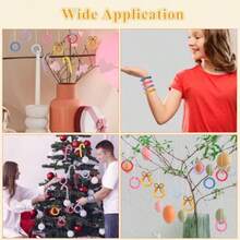 UPINS 1200 abalorio de plástico transparente de colores Kandi Rainbow a granel para manualidades corona bastón de caramelo abalorio de árbol de día festivo decoración de abalorio - TransparenteMulticolor - Ver 6