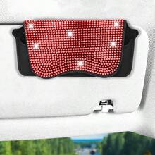 Giá đỡ kính râm nữ đính đá ngọc trai hiệu ứng mới 2026 - Hộp đựng kính râm treo bằng da thật cho xe hơi, tô điểm hoàn hảo cho nội thất xe của bạn, thiết kế che nắng thời trang, lưu trữ tiện lợi cho kẹp kính râm! Hộp đựng đồ trên xe hơi đính đá này không chỉ tỏa sáng với vẻ lấp lánh mà còn mang lại chức năng thiết thực. - nhiều màu - Xem 4