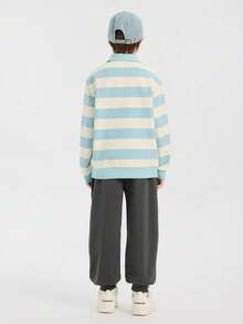 Balabala 儿童两件套，男女通用春季套装 2026 - 藍灰色調 - 查看 5