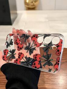 1个骷髅玫瑰蝴蝶结软壳手机壳，兼容华为荣耀、红米、三星Galaxy A04e/12/A13/A14/A34/A50/A52/A53/A54/S21/S22/S23/S24/S25/S25Ultra/S25FE/S26/S26 Plus/S26 Ultra/S26 Edge、6A/7A/8A、12T/13T/15T/15T Pro - 無色 - 查看 4