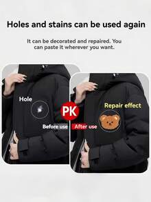 12pcs Curly Teddy Bear Patches - Cute Animal Embroidered Heat Transfer Patches, Suitable For Clothes, Hats, Bags, Jeans, Shirts - DIY Decorative Patches - Multicolor - View 10