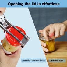 2/3PCS Bottle Opener & Jar Opener For Weak Hands, Adjustable Stainless Steel Can Opener, Multifunctional Jar Lid Opener Gripper Kitchen Gadgets - 銀色 - 查看 4