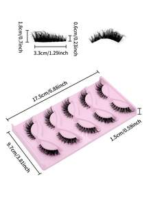 5 Pairs Cat Eye False Eyelashes Set With Applicator & Brush, Create Natural Soft Criss-Cross Lashes, Faux Mink Lashes, Cartoon Style Lashes, Strip Lashes, Eyelashes, False Lashes, Eyelash Curler, Magnetic Lashes - fox eye lashes - View 10
