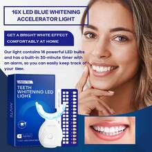 Teeth Whitening Accelerator, Teeth Whitening Care Tool, Wireless LED Teeth Whitening Light, 400mAh, Suitable For Home Use And Portable