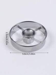 1pc Stainless Steel Donut Mold - Ideal For Homemade Donuts, Cookies And Cakes, DIY Baking Tool, Kitchen Gadget - Silver - View 3