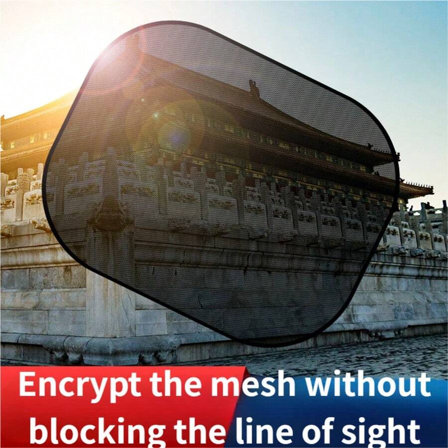 Car Window Sunshade With Suction Cup, Mesh Side Window Sunshade, UV Protection And Heat Insulation - Sunshade - View 1