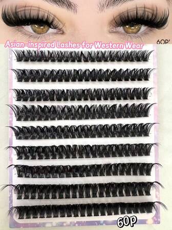 Best-Selling Versatile False Lashes |120/ 200 Clusters Extra-Large Capacity Lash Book | Soft Comfortable Non-Irritating | Perfect For Work, Dates & Parties