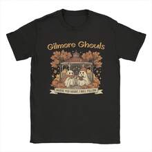 Gilmore Ghouls Where You Haunt I Will Follow Funny Halloween Boo Graphic Printing T Shirt Men Women Cotton Tee Shirt Clothes - Negro - Ver 1