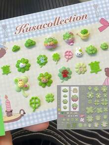 Khuôn silicon trong suốt hình cỏ bốn lá may mắn để làm khung ảnh, đồ trang trí DIY sáng tạo. - Trong sáng - Xem 3