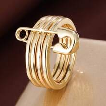 1pc Minimalist Circle Design Fashion Ring, Casual Gift - Multicolor - View 20