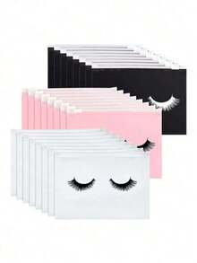 10pcs/30pcs/60pcs Eyelash Care Bags, Eyelash Packaging Bags, Cosmetic Bags, Eyelash Zipper Cases, Travel Care Accessories Makeup Bag - Multicolor - View 1