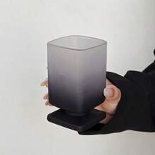 Premium Matte Black Square Cups, Small Stemware Glasses, Glass Cups, Wine Glasses, Cocktail Glasses, Champagne Flutes, Whiskey Glasses, Bourbon Specific Glasses - Black - View 11