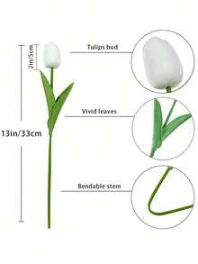 10pcs/6pcs Set Artificial Tulip Flowers, Solid Bouquet, Fake Plants, Bridal Bouquet, Wedding Decor Flowers, Home Living Room Decor, DIY Floral Arrangement Materials, Suitable For Weddings, Home, Hotel, Parties, Valentine's Day And New Year Gifts - Multicolor - View 4