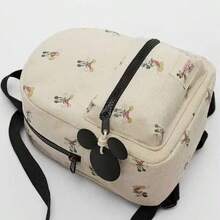 Disney Women's Cartoon Pattern Buckle Design Large Capacity Fashion Backpack - Multicolor - View 10