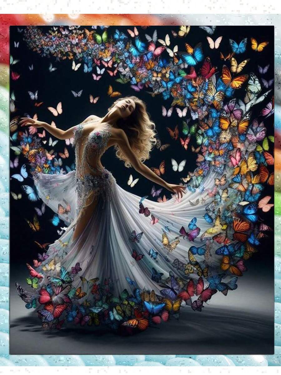 Diamond Art Kits For Adults, Beautiful Dancer Full Drill Diamond Painting For Beginners, 5D Gem Art For Home Wall Decor - Multicolor - View 1