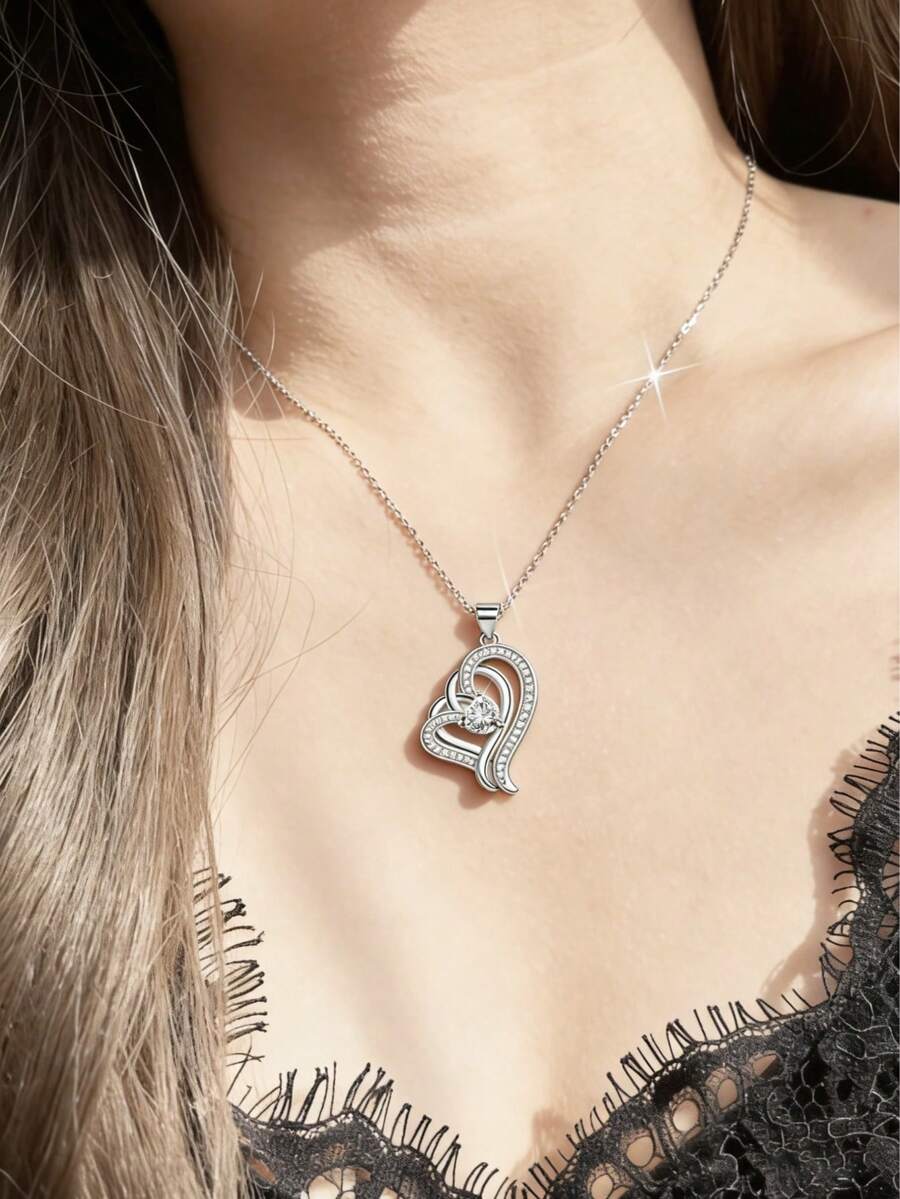 A Wealthy Feminine StyleLove At First Sight Necklace | Everlasting Heart Pendant | Hypoallergenic Fine Jewelry Clavicle Chain - Love at First Sight Heart Necklace - View 1