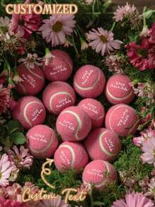 Personalized Dog Balls, Customized Wedding Favors, Customized Tennis Balls With Loving Messages, Tennis Player Gifts, Dog Toys/Puppy Toys/Cat Toys/Tennis Toys - Multicolor - View 6