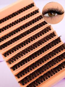 10 Packs/200 Clusters 80D Reusable Faux Mink Lashes, Natural & Voluminous Curl - D - View 5