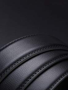 男士时尚自动扣皮带，经典设计，经久耐用，时尚百搭，休闲日常穿着，适合办公室和户外活动。 - 黑色 - 查看 4