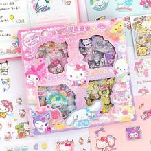 SANRIO 100张可爱卡通贴纸套装，图案不重复，DIY贴纸，多种风格，装饰填充物，生日礼物，儿童节礼物，水瓶贴纸，手机壳贴纸，笔记本贴纸，手账贴纸/自行车装饰贴纸 - 彩色 - 查看 2