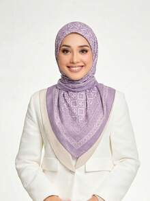 1pc 110*110cm Women's Paisley Pattern Printed Scarf, Elegant Headband And Neckerchief, Ideal Accessory For All Your Outfits