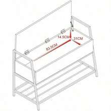 HOMEMAKE FURNITURE Banco de Alenamiento Banco de Zapatos Taburete de Cama Banco de Entrada con Caja de Alenamiento Abatible para Entrada Sala de Estar - Multicolor - Ver 7