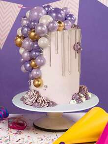 32个彩色蛋糕球装饰，DIY泡沫蛋糕球烘焙装饰，蓝紫绿粉泡沫球蛋糕装饰，适用于生日蛋糕、婚礼蛋糕、婴儿派对蛋糕、洗礼蛋糕、母亲节蛋糕、男士蛋糕（请勿让球体接触蛋糕，请使用白色管子。） - 彩色 - 查看 4