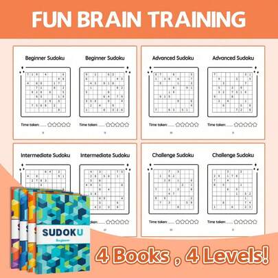Sudoku Workbook For Logical Thinking, Enjoy Clean Number Placement Puzzles That Train Step-By-Step Deduction, Boost Accuracy And Attention, Great For Study Desks, Office Tables And Travel Bags