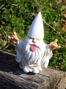 GlitZGlam Rockstar Gnome - "George" - This Gnome Will Add A Rock N' Roll Vibe To Your Fairy Garden And Garden Gnomes! Tall Garden Gnome Statue