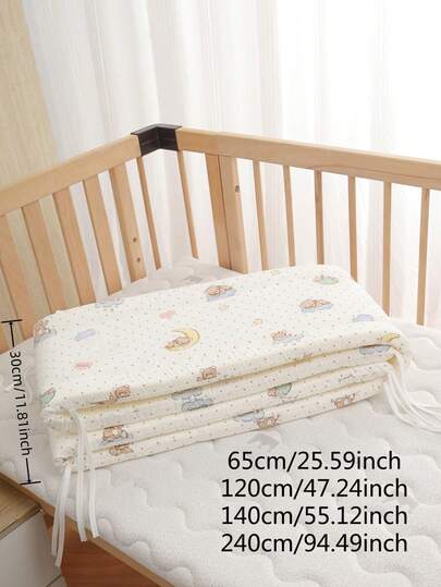 AIBOYING 1pc Multi-Size Baby Bed Bumper, Infant Toddler Anti-Fall Bed Rail, Children Bed Guard, Baby Cushion Pad, Crib Protective Cover, Newborn All-Around Crib Protection, Universal Crib Safety Crash Pad, Infant Bed Rail And Bumper Fabric Cover