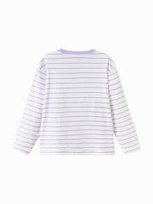 Balabala 2026 Unisex Cotton Long Sleeve T-Shirt, Quick-Dry Spring Version - White Purple - View 7