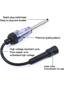 Probador de bujías en línea en miniatura, probador de bobina de encendido duradero de 6 V/12 V, tipo universal, adecuado para motocicletas, cortadoras de césped y vehículos de motor pequeños. - A - Ver 6