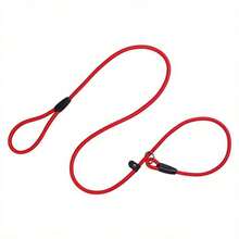 Artificial Silk Material Dog Training Leash With Adjustable Collar, Solid Color Pattern Restraint Leash For Puppies And Cats Control, Pet Walking Leash For Behavior Training - Multicolor - View 6