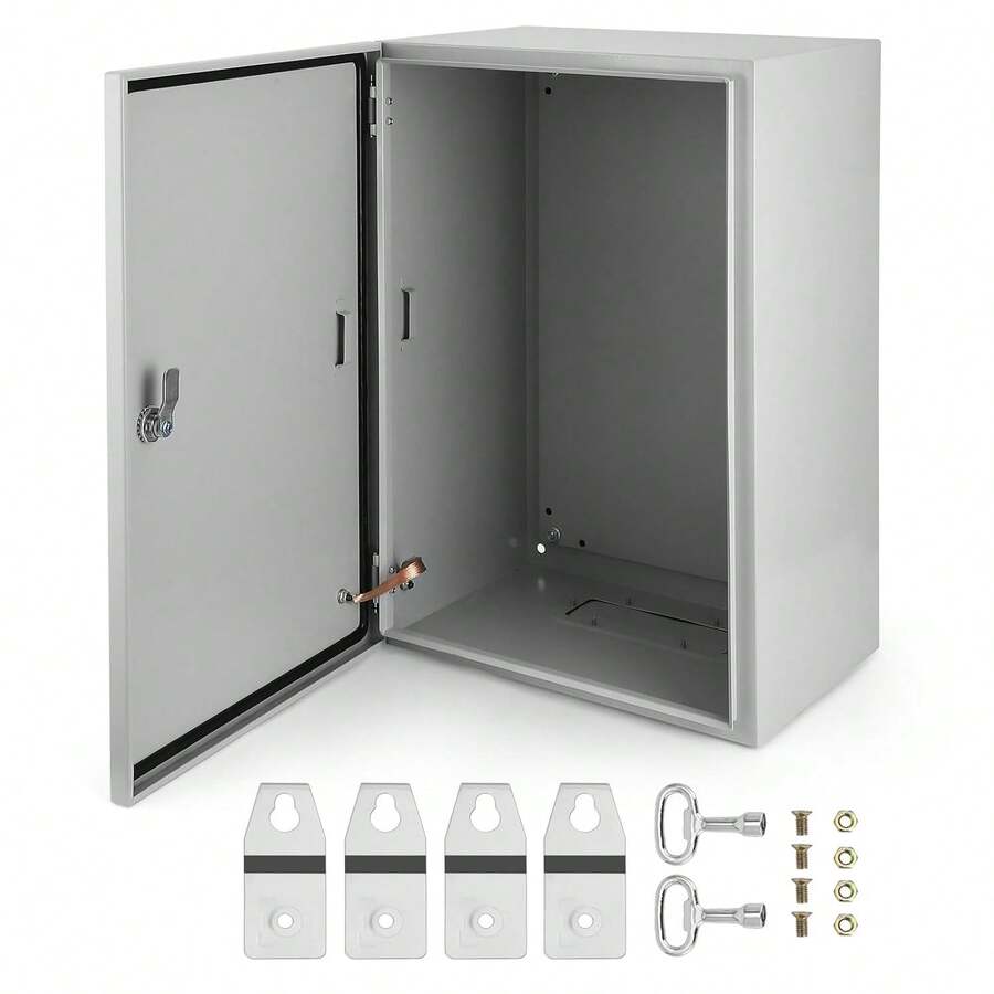 Caja Eléctrica Exterior Impermeable con Tapa Cerrable, Gabinete de Potencia Resistente para Jardín, Patio y Piscina - 24*16*12 - Ver 1