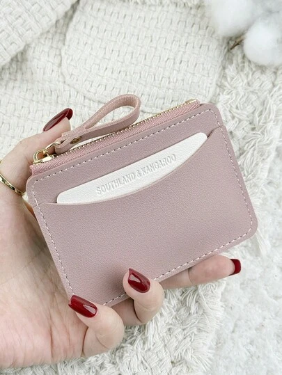 SOUTHLAND&KANGAROO Lilac Color Block Minimalist Style Card Holder & Coin Purse
