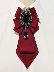 1 Stück Mode Strass handgefertigte Unisex Krawatte, geeignet für Lässig, Straße, Alltag, Party, Hochzeit, formelle Anlässe, Schuluniform, Businesskleidung, kann als Geschenk verwendet werden, Rückkehr zur Schule - Verschiedenfarbig - Übersicht 9