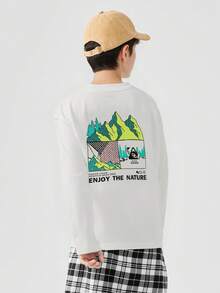 Balabala 儿童长袖T恤，户外保暖内衣，2026年春季款 - 本白 - 查看 3