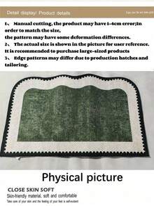 1pc Olive Green Geometric Textured Doormat, Minimalist Wavy Edge Entryway Mat, Artistic Rug, Spring Soft Home Decor Entrance Mat, Cute & Stylish Design Adds Unique Visual Effect - Soft, Machine Washable, Suitable For Living Room, Bedroom, Study Or Balcony; Room Decor, Party Decor, Holiday Gift; Washable, Modern Style Rug - Multicolor - View 8