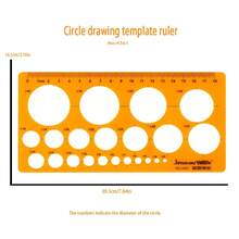 19-Hole Geometry Circle Drawing Template Ruler, Round Hole Ruler Circle Template For Students Geometry Drawing Arts & Crafts Tool Back To School - 20cm - View 22