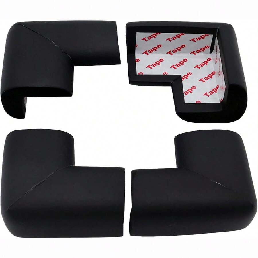 4pcs Soft Foam Baby Corner Guards, Pre-Taped Furniture Edge Protectors, L-Shaped Safety Cushion Pads, Angle Protectors