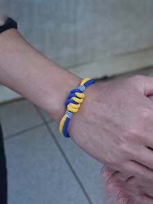 1Pc Men's Bracelet Interlocking Loop With Magnetic Clasp Rope Wrap Bracelet For Men Casual Jewelry