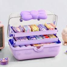 Multi-Layer Jewelry Makeup Organizer Box, Desk Accessories Storage Container For Cosmetics, Hair Clips, DIY Crafts