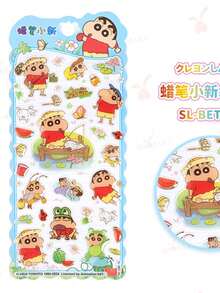 蜡笔小新3D卡通可爱贴纸，高品质日系动漫风格装饰贴纸，适用于办公室、学校、行李箱、吉他、水瓶、手机壳等，以及时尚装饰。 - 彩色 - 查看 5